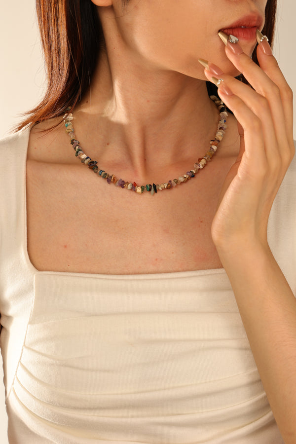 PN0161 925 Sterling Silver Handmade Beaded Necklace