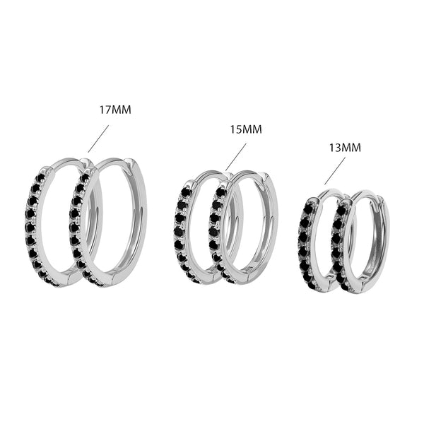 FE0038 Classic Claw Setting Cubic Zirconia Huggies