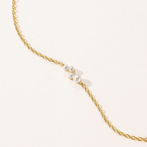 VFS0132 Stacked Quartett Shell Pearl Bracelet