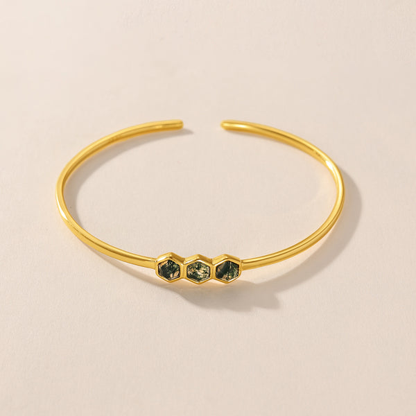 VFS0244 Hexagon Natural Stone Bangle