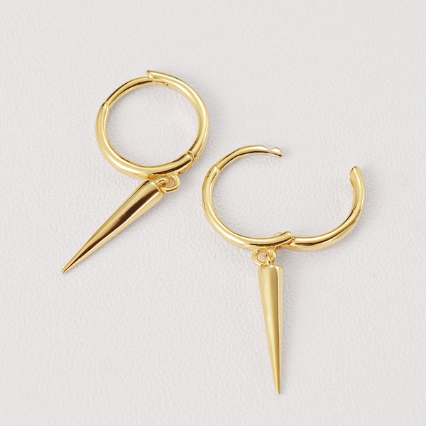 FE2106 925 Sterling Silver Hot Sale Rivet Conical Drop Earrings