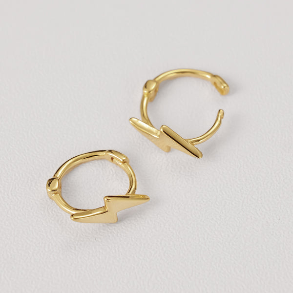 FE2200 925 Sterling Silver Polished Lightning Ear Cuff