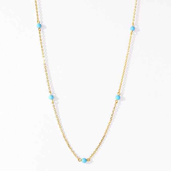 VFX0288 Birthstone Beaded Chain Necklace