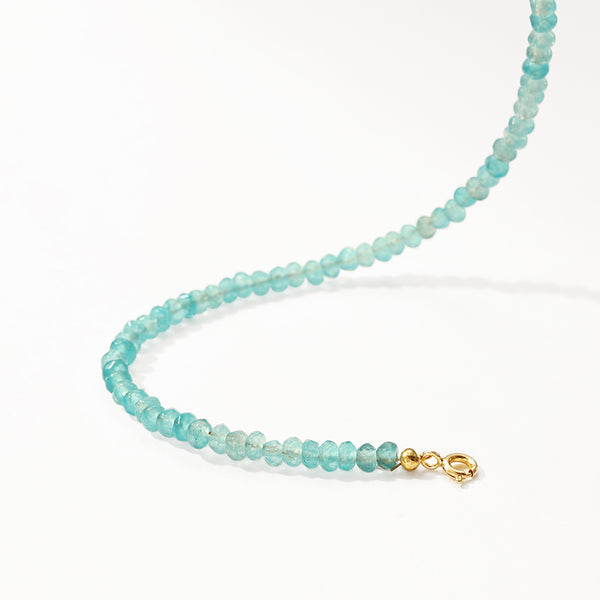 PB0129 925 Sterling Silver Ligh Bule Jade Beaded Bracelets