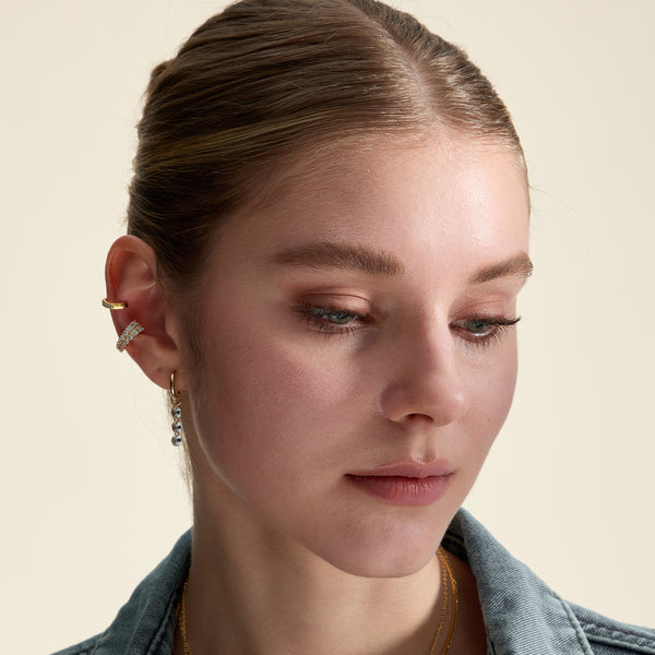 VFE1081 3-CZ Tennis Drop Earrings