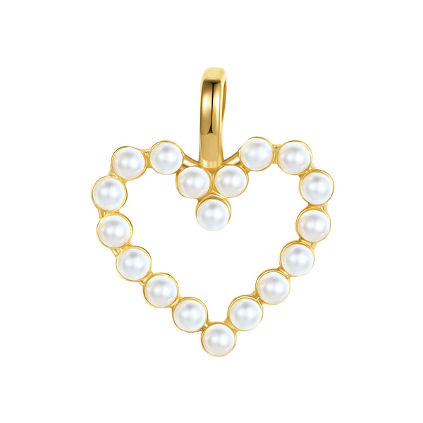 VFD0938 Pearl Heart Charm