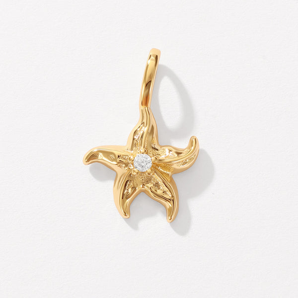 VFD0811 CZ Starfish Pendant Charm