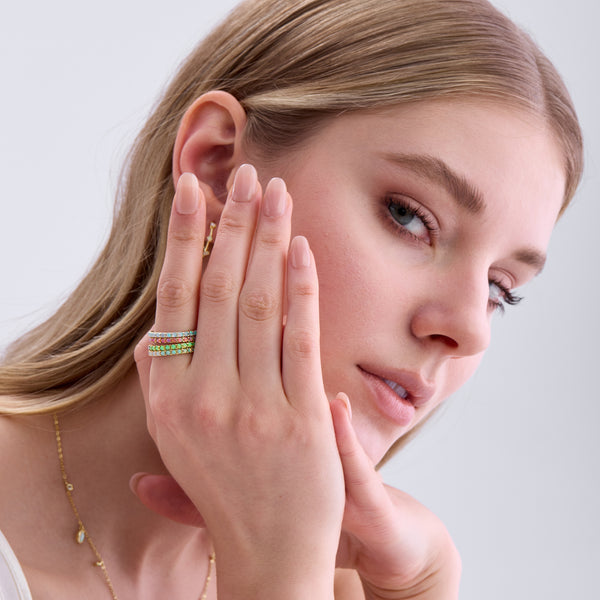 VFJ0237 Pink Gradient Opal Ring