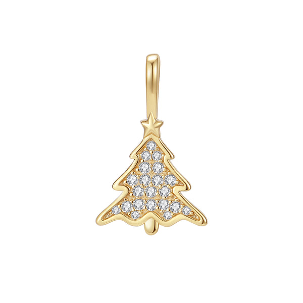VFD1169 Zircon Christmas Tree Pendant Charm