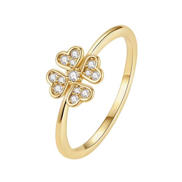 VFJ0867 Four Leaf Flower Ring