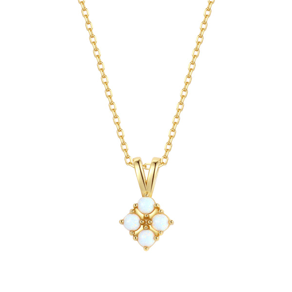 VFX1314 Clover Opal Necklace