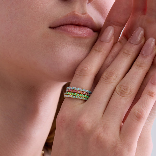 VFJ0233 Blue Gradient Opal Ring