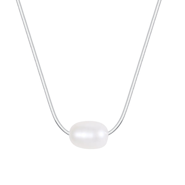 VFX0788 Herringbone Freshwater Pearl Necklace