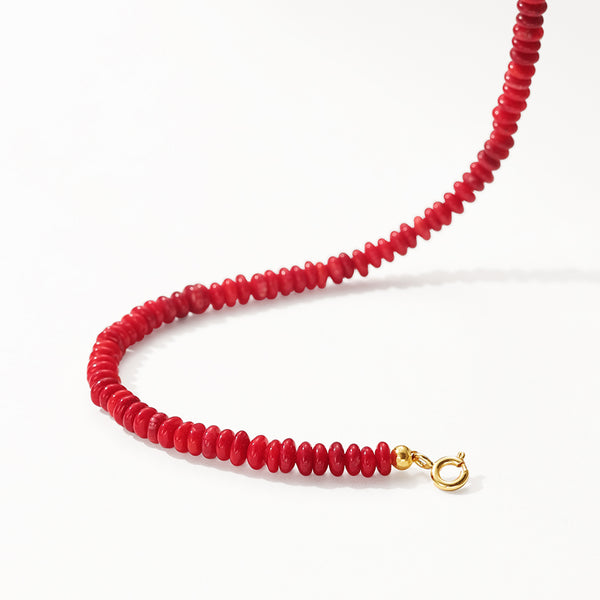 PB0130 925 Sterling Silver Red Coral Beaded Bracelets