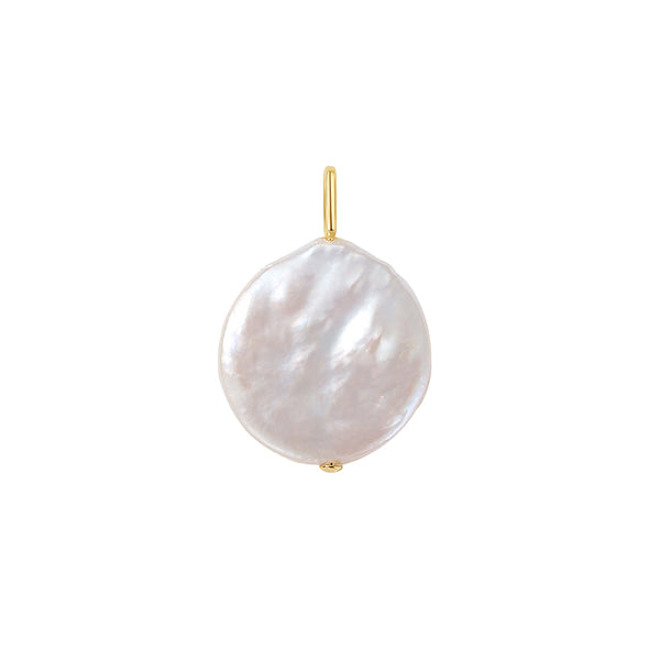 PCE0005 Diy Round Flat Baroque Pearls Charm
