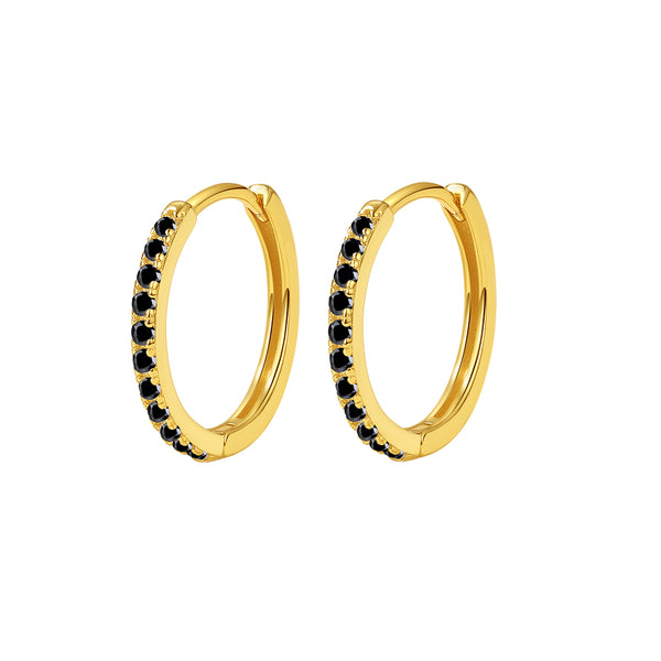 FE0038 Classic Claw Setting Cubic Zirconia Huggies