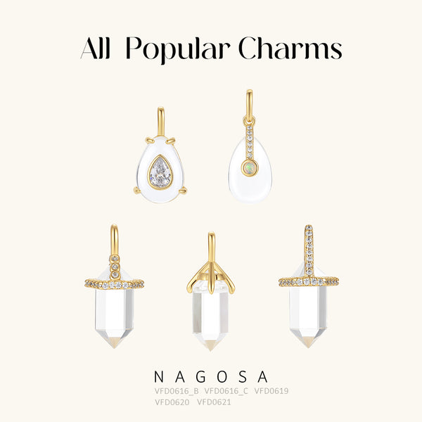 Geometric CZ Jewelry Charm