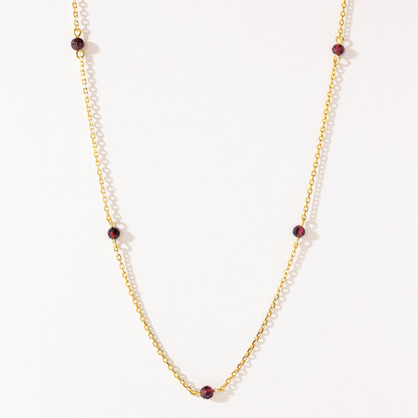 VFX0288 Birthstone Beaded Chain Necklace