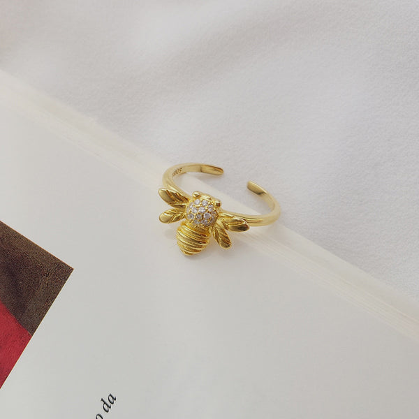 FJ1000 925 Sterling Silver Bee Ring