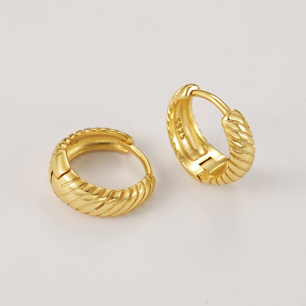 FE2075 FE2102 FE2103 925 Sterling Silver Classic Personalized Twisted Hoop Earrings