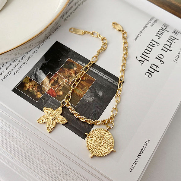 FS0382 925 Sterling Silver Starfish Bracelet