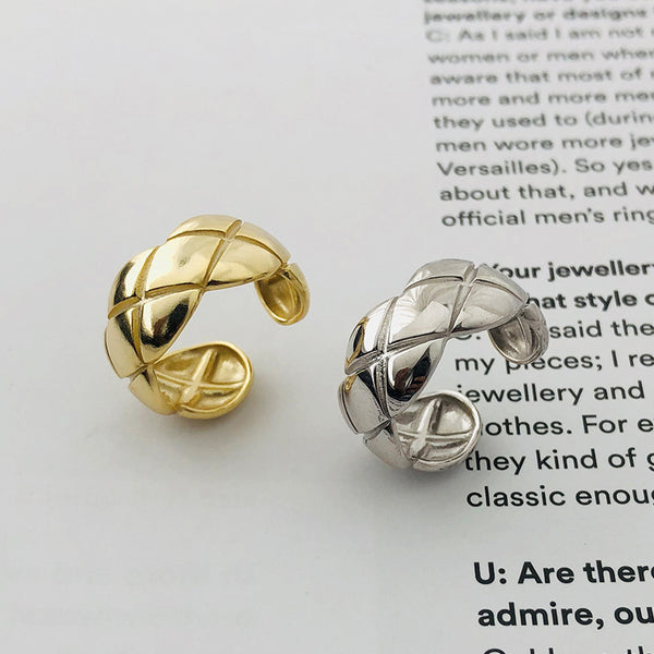 FJ0919 Rhombus Band Ring