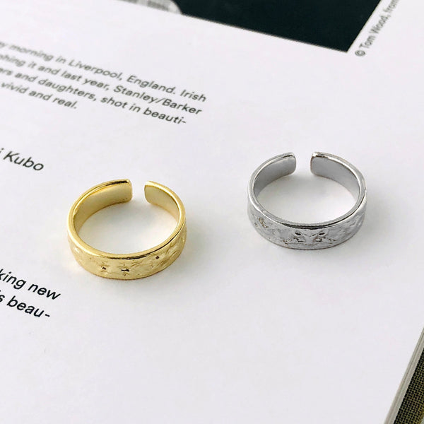 FJ0990 925 Sterling Silver Irregular Open Ring