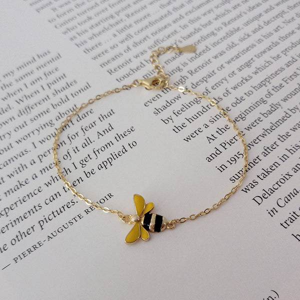 FS0329 925 Sterling Silver Little Bee Bracelet