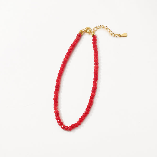 PB0161 925 Sterling Silver Charm Beaded Bracelet