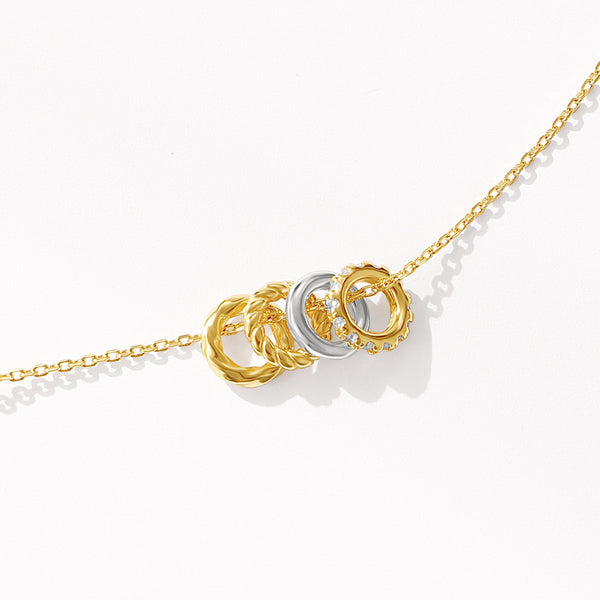 VFD0709 Twist Circle Necklace Charm