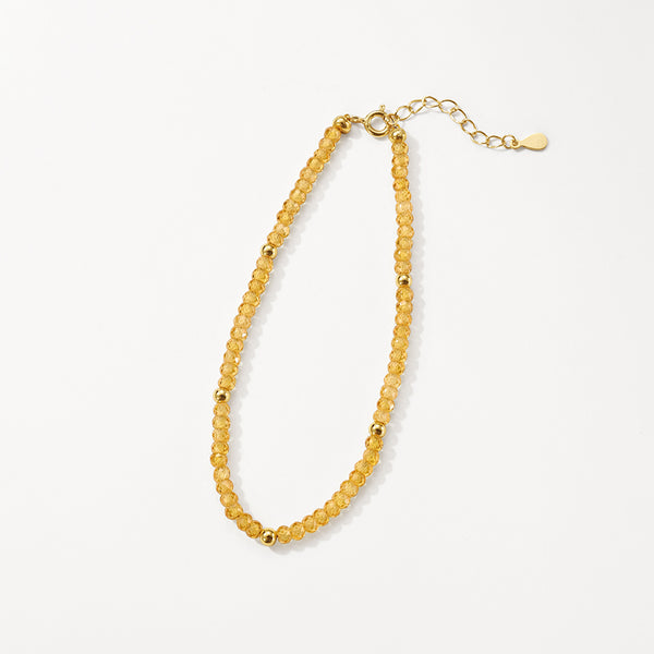 PB0159 925 Sterling Silver CZ Charm Beaded Bracelets