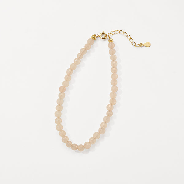 PB0122 Pink Crystal Charm Beaded Bracelets