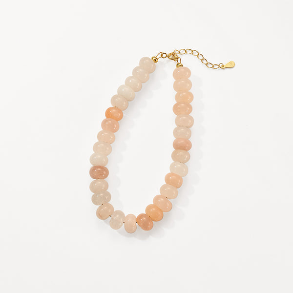 PB0152 925 Sterling Silver Pink Aventurine Beads Bracelet