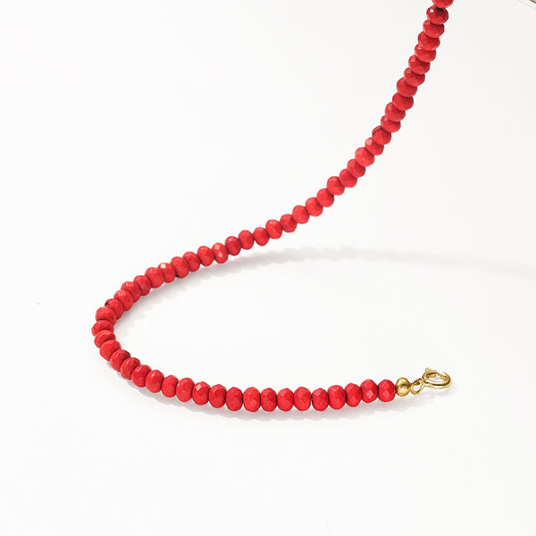 PB0126 925 Sterling Silver Red Coral Beaded Bracelets