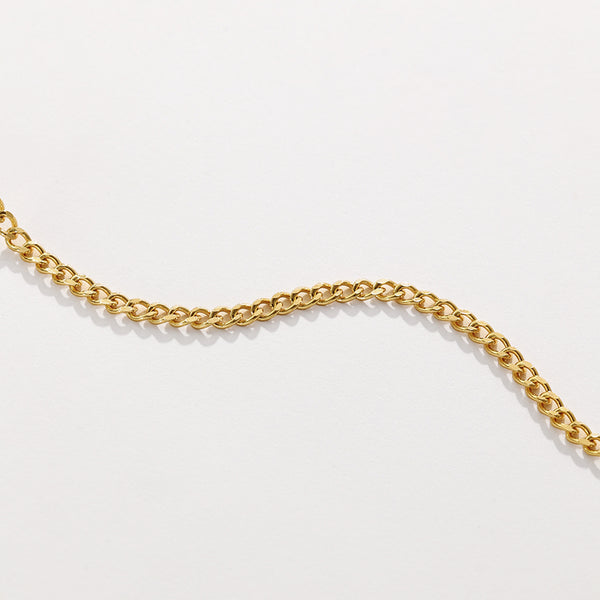 FS0110 925 Sterling Silver Simple Chain Bracelet