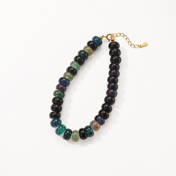 PB0137 Agate Charm Beaded Bracelete