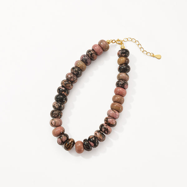 PB0136 925 Sterling Silver Charm Beaded Bracelete