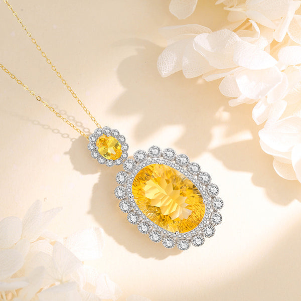 FX1232 925 Sterling Silver Laciness Diamond Pendant Necklace