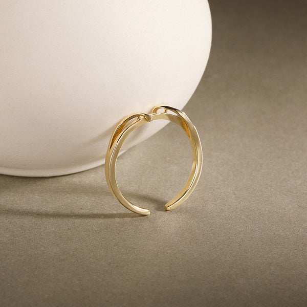 FJ0854 925 Sterling Silver Enlace Ring