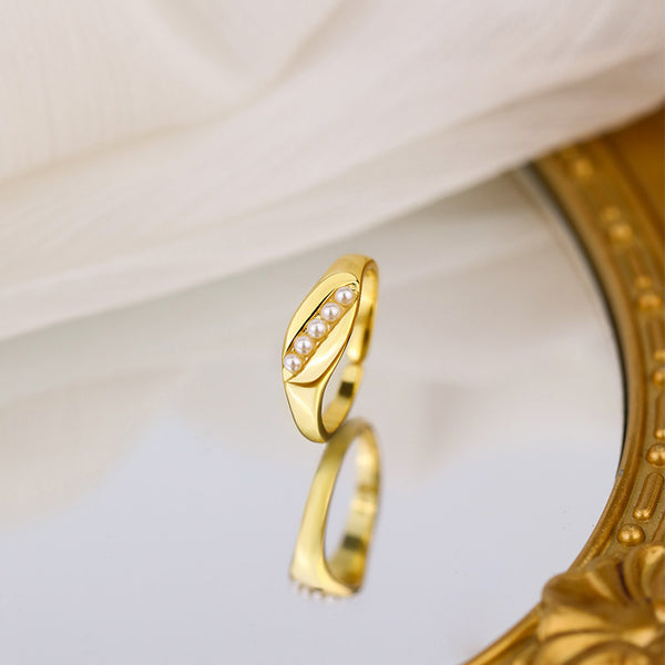 FJ1073 925 Sterling Silver Morden Pod Pearl Ring