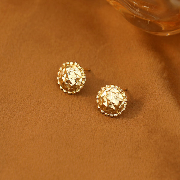 FE3059 925 Sterling Silver Sunflower Car Flower Stud Earring