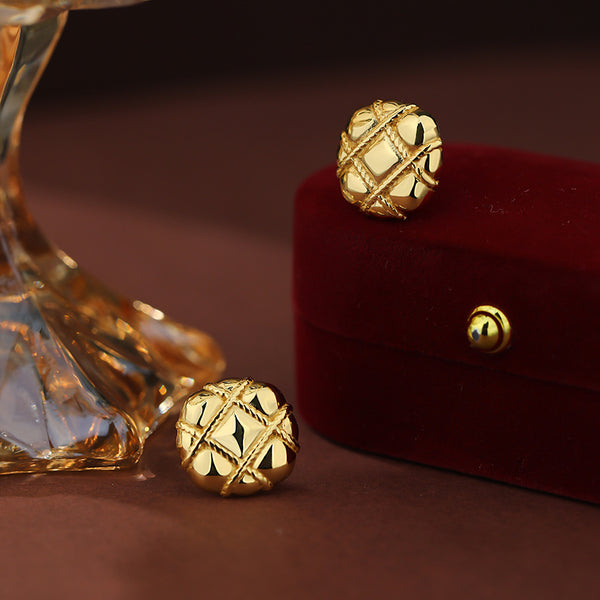 FE3036 925 Sterling Silver Rhombus Stud Earring