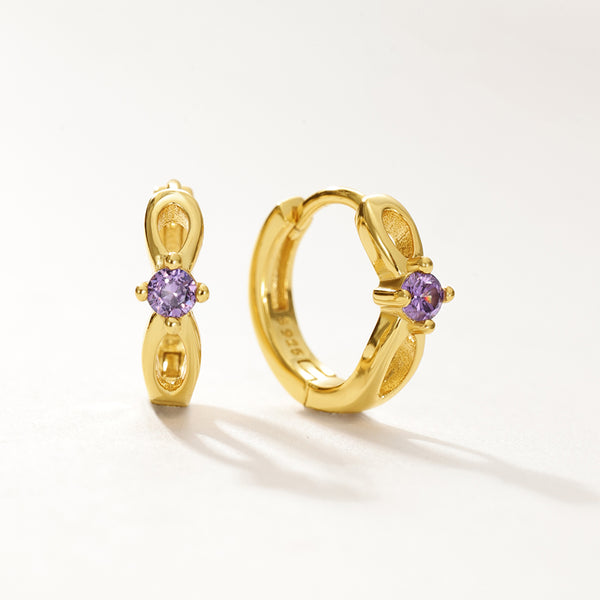 VFE0287 Birthstone Hoop Earrings
