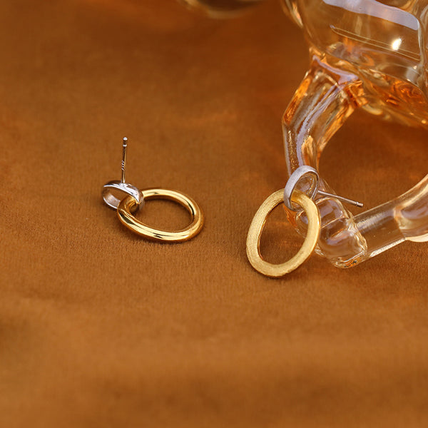 FE3062 925 Sterling Silver Heavy Frosted Earrings