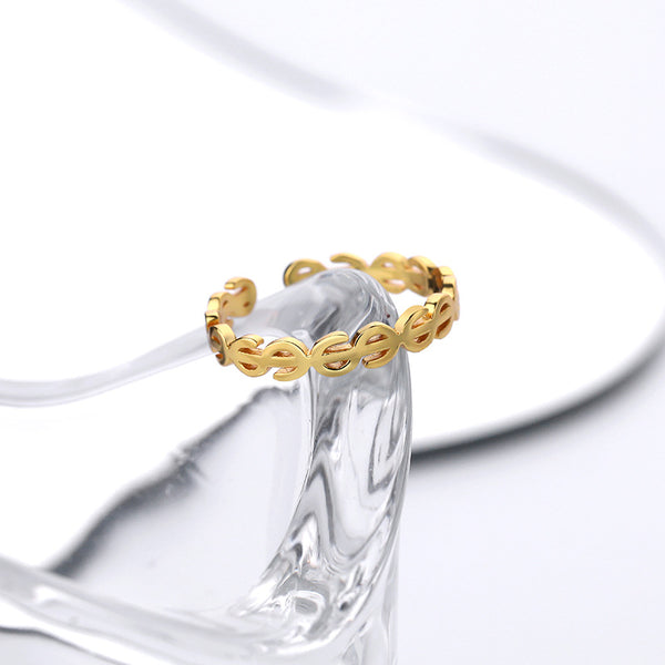 FJ0847 925 Sterling Silver Dollor Ring