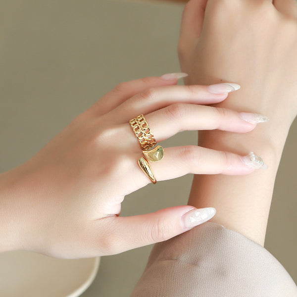 FJ0898 925 Sterling Silver Adjustable Basic Ring