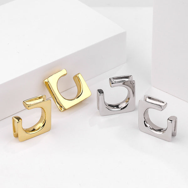 FE2546 925 Sterling Silver Dainty C Shape Ear Cuff