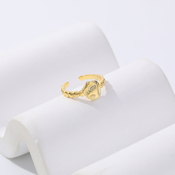 FJ0834 925 Sterling Silver Skull Ring