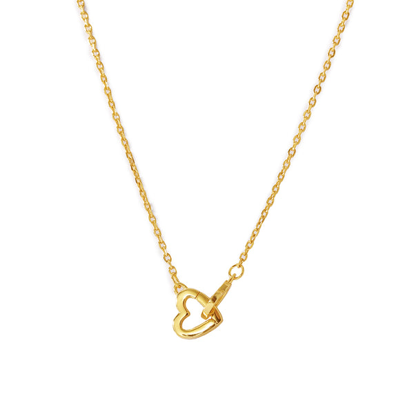 VFX0120 Double Interlocked Heart Necklace
