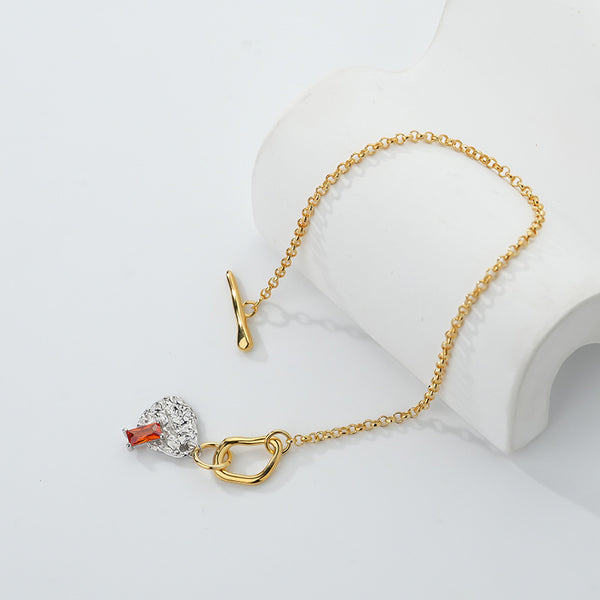 FS0368 925 Sterling Silver Personality Zircon Bracelet